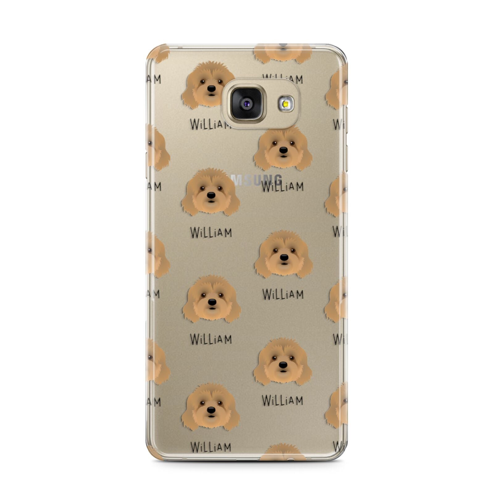 Cavapoo Icon with Name Samsung Galaxy A7 2016 Case on gold phone