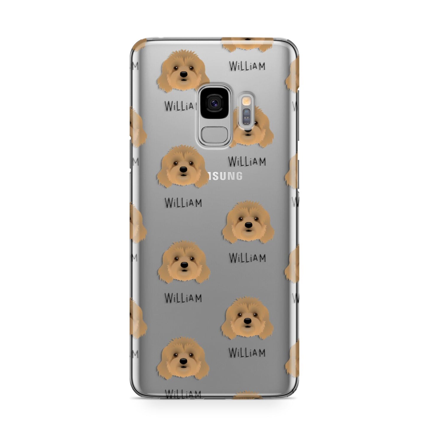Cavapoo Icon with Name Samsung Galaxy S9 Case