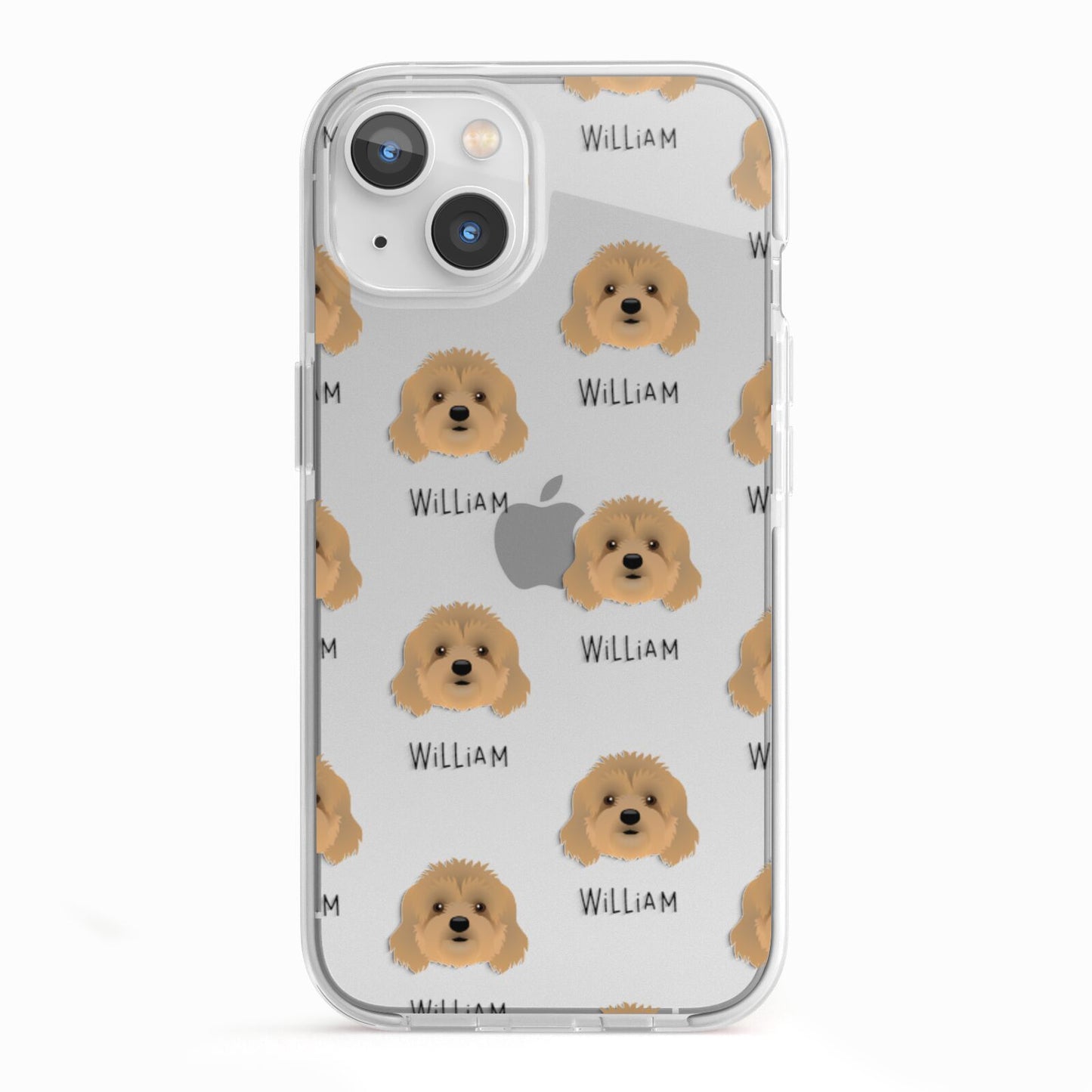 Cavapoo Icon with Name iPhone 13 TPU Impact Case with White Edges