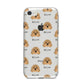 Cavapoo Icon with Name iPhone 8 Bumper Case on Silver iPhone