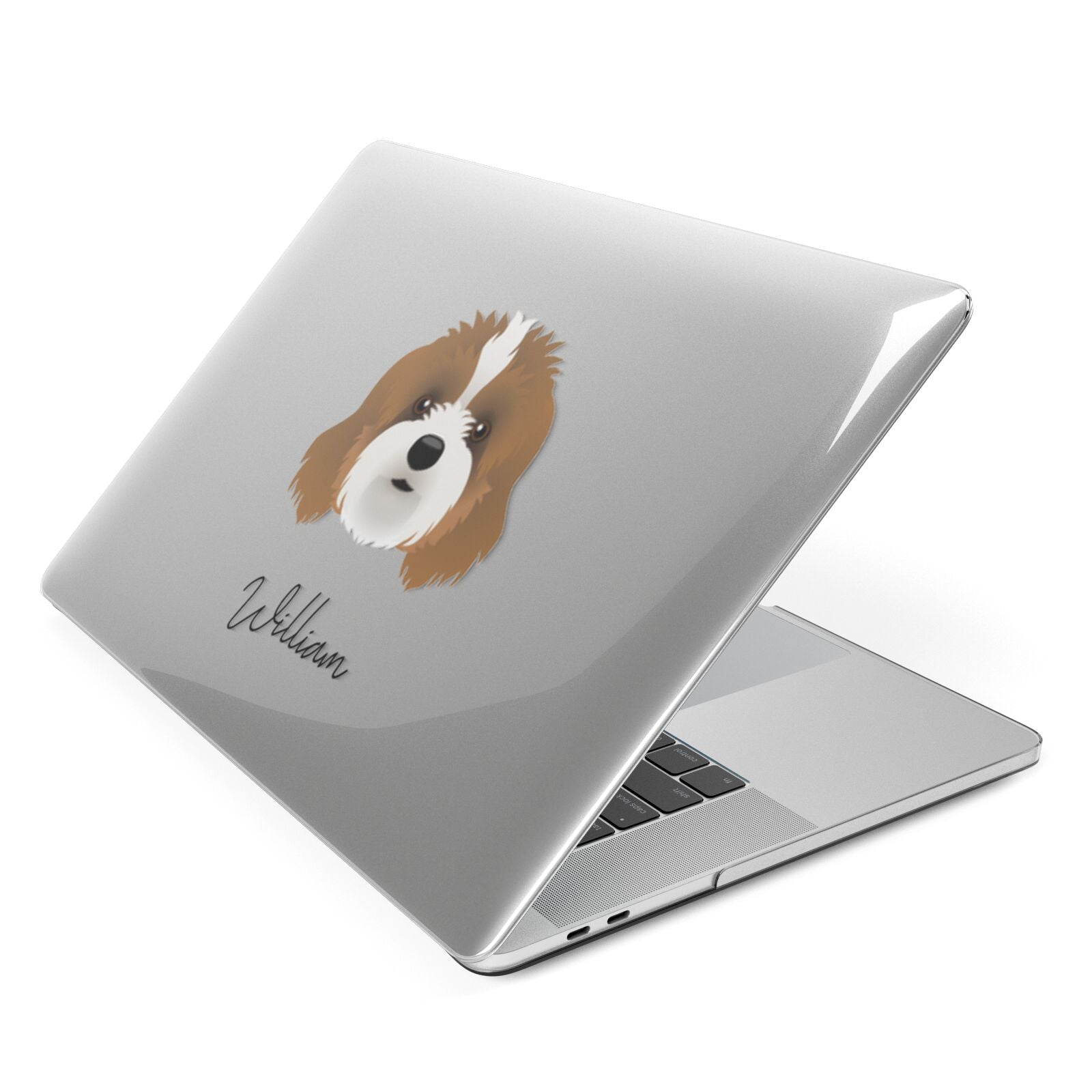 Cavapoo Personalised Apple MacBook Case Side View