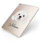 Cavapoo Personalised Apple iPad Case on Gold iPad Side View