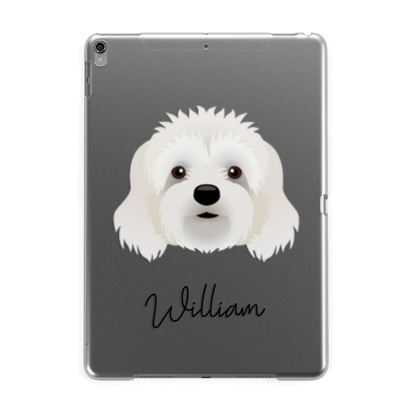 Cavapoo Personalised Apple iPad Grey Case