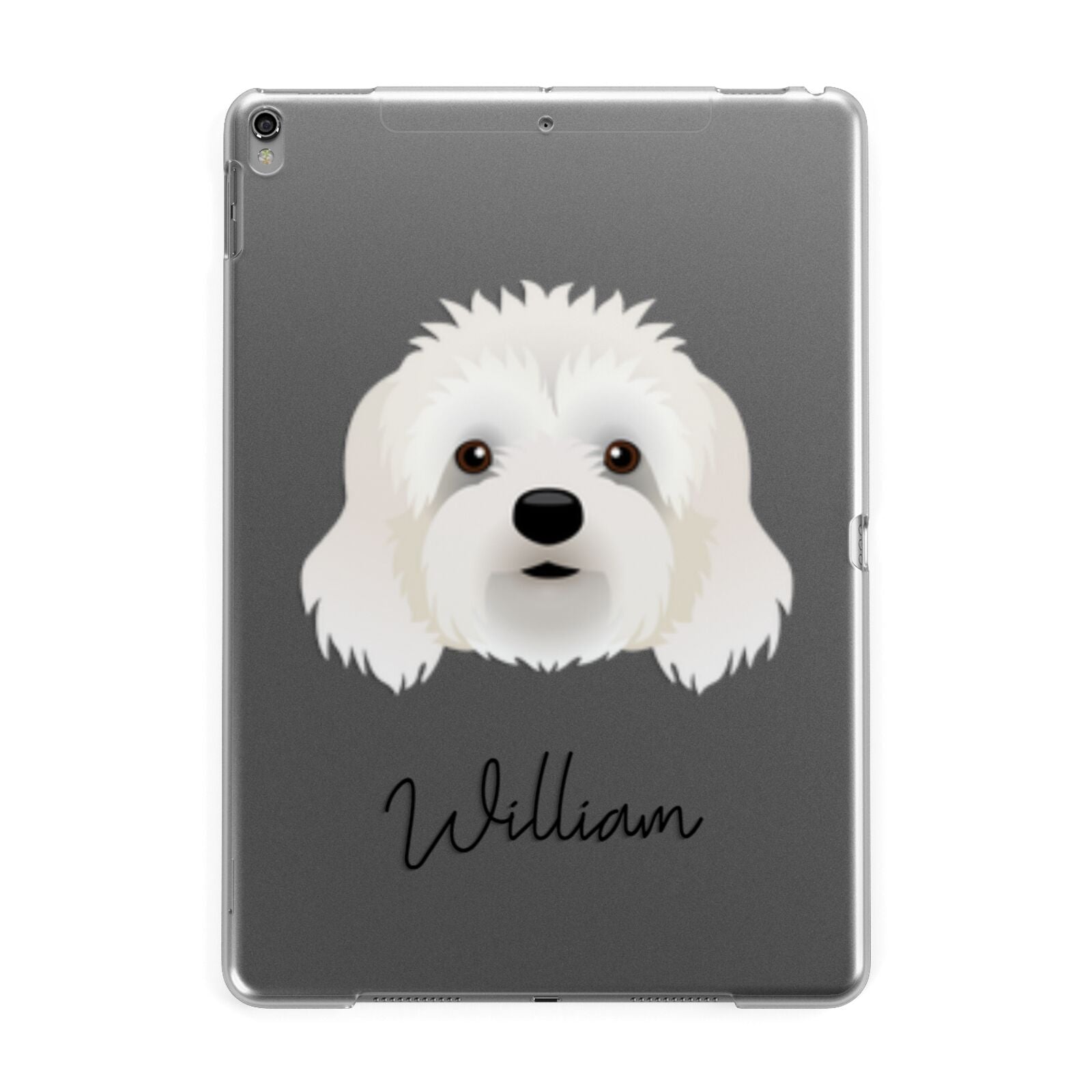 Cavapoo Personalised Apple iPad Grey Case