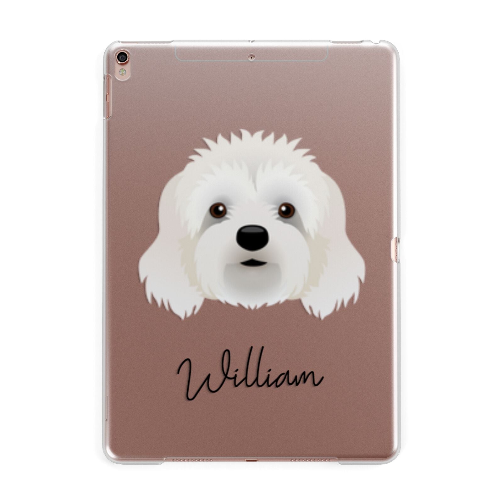 Cavapoo Personalised Apple iPad Rose Gold Case