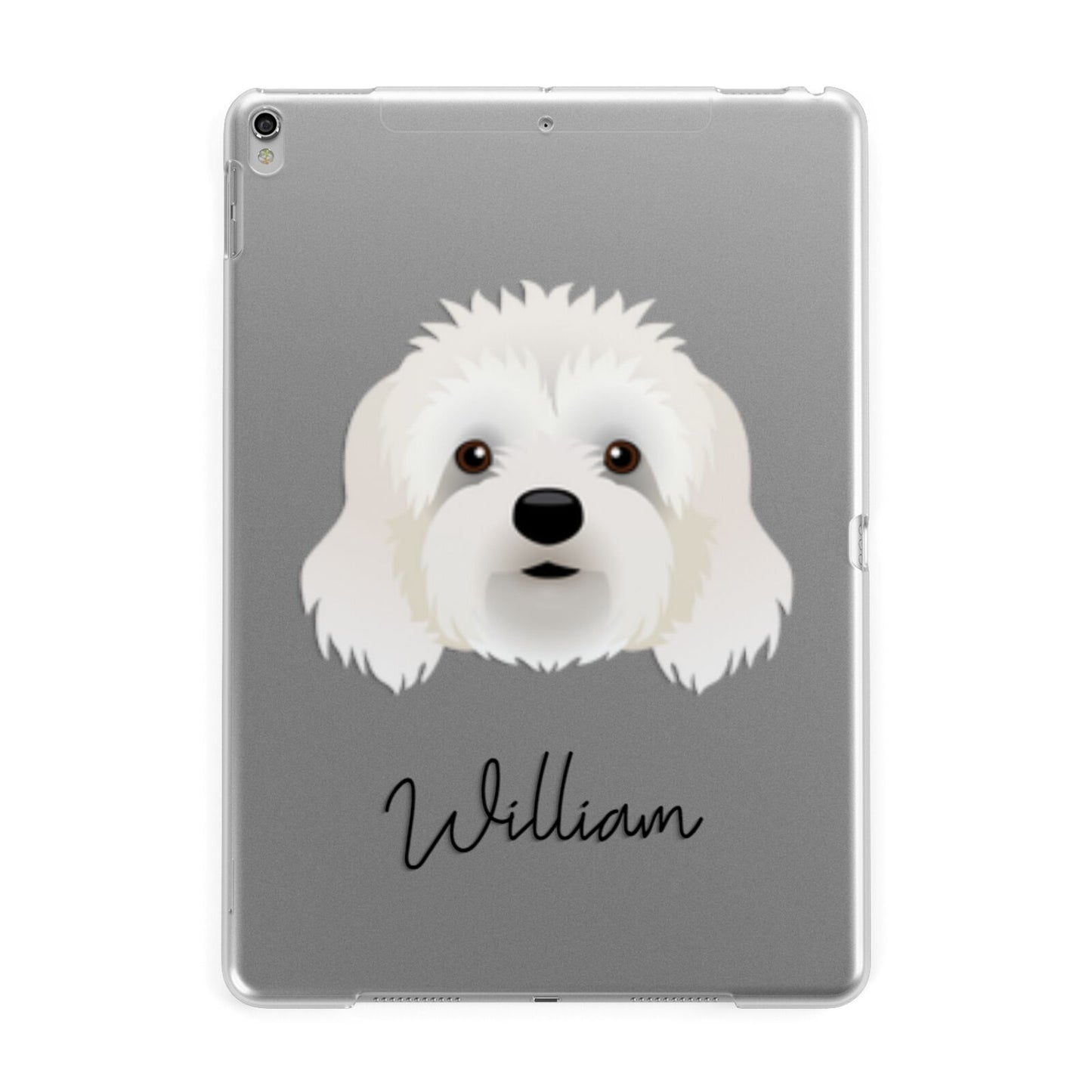 Cavapoo Personalised Apple iPad Silver Case