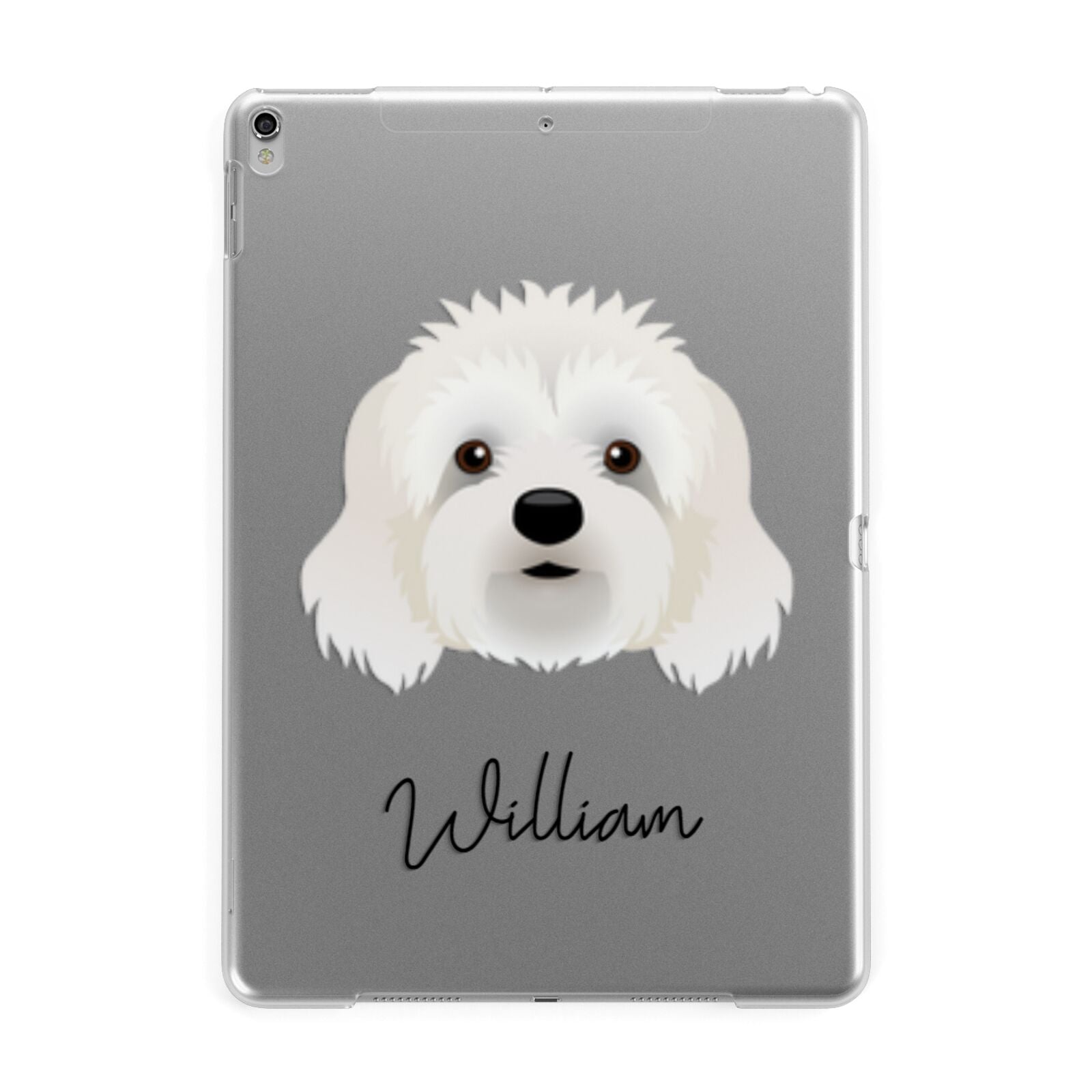 Cavapoo Personalised Apple iPad Silver Case