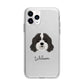 Cavapoo Personalised Apple iPhone 11 Pro Max in Silver with Bumper Case