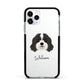 Cavapoo Personalised Apple iPhone 11 Pro in Silver with Black Impact Case