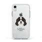Cavapoo Personalised Apple iPhone XR Impact Case White Edge on Silver Phone
