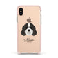 Cavapoo Personalised Apple iPhone Xs Impact Case Pink Edge on Gold Phone
