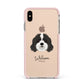 Cavapoo Personalised Apple iPhone Xs Max Impact Case Pink Edge on Gold Phone