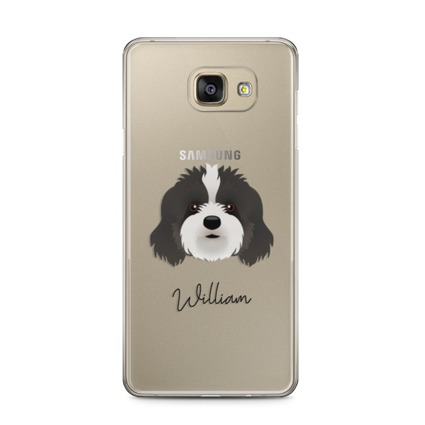 Cavapoo Personalised Samsung Galaxy A5 2016 Case on gold phone