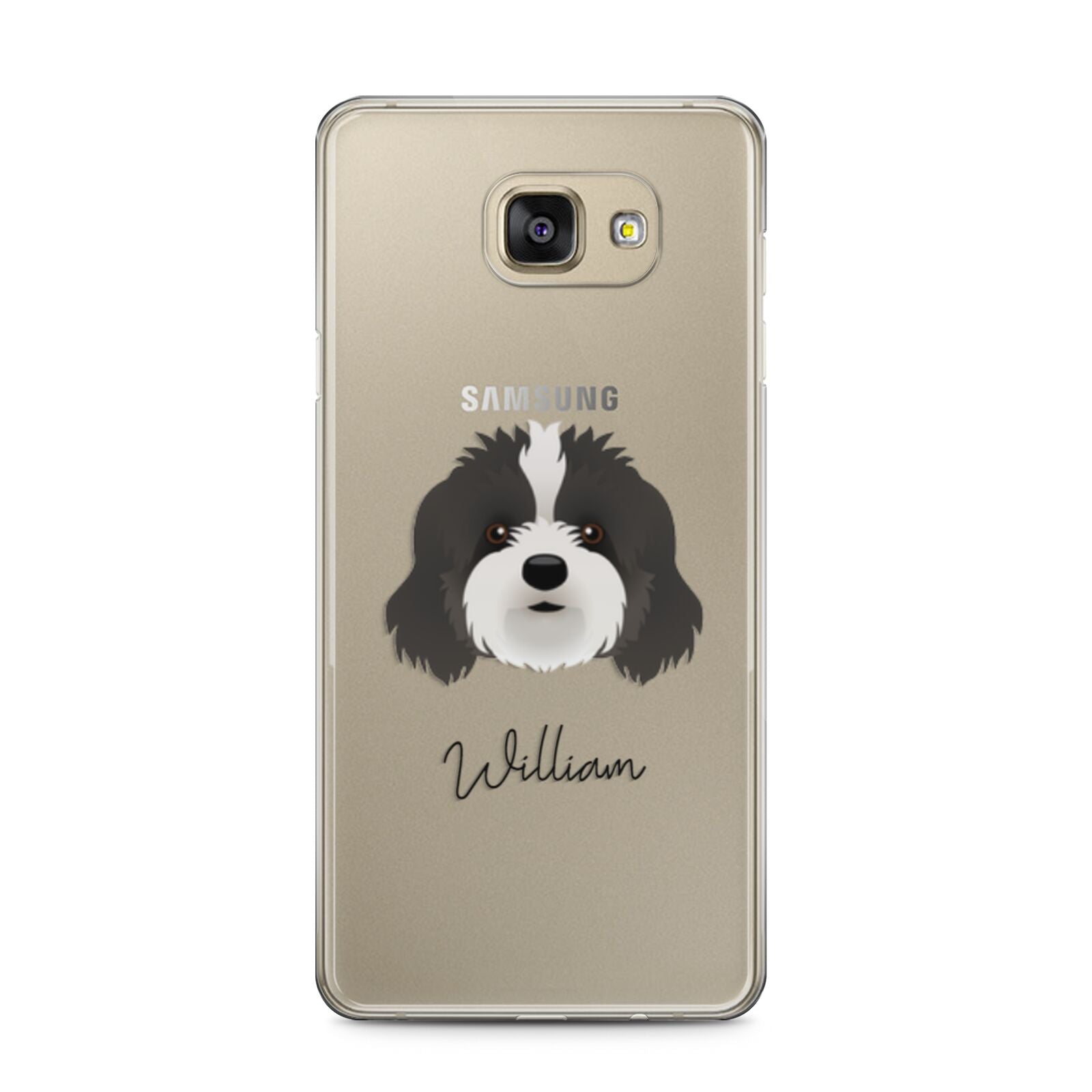 Cavapoo Personalised Samsung Galaxy A5 2016 Case on gold phone