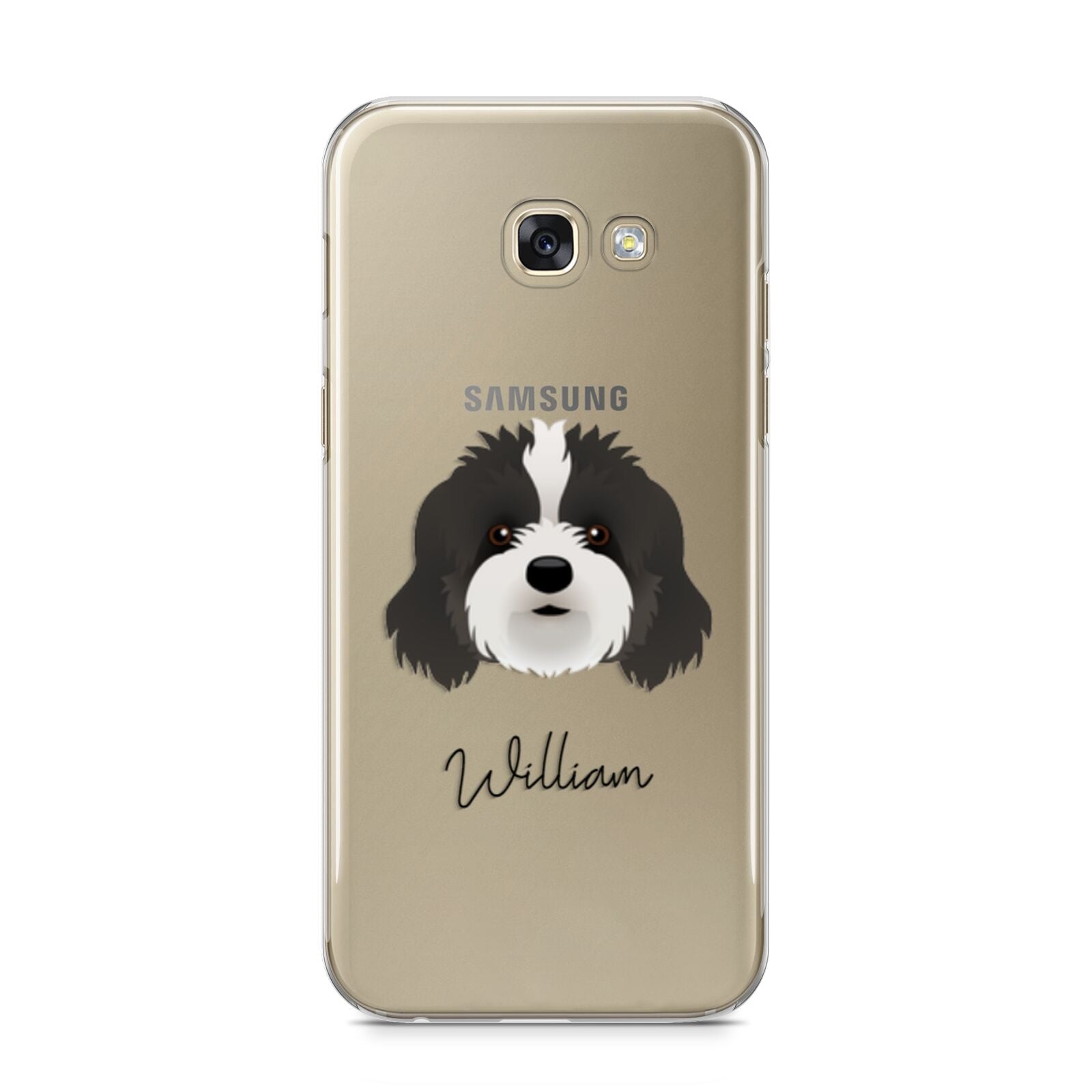 Cavapoo Personalised Samsung Galaxy A5 2017 Case on gold phone