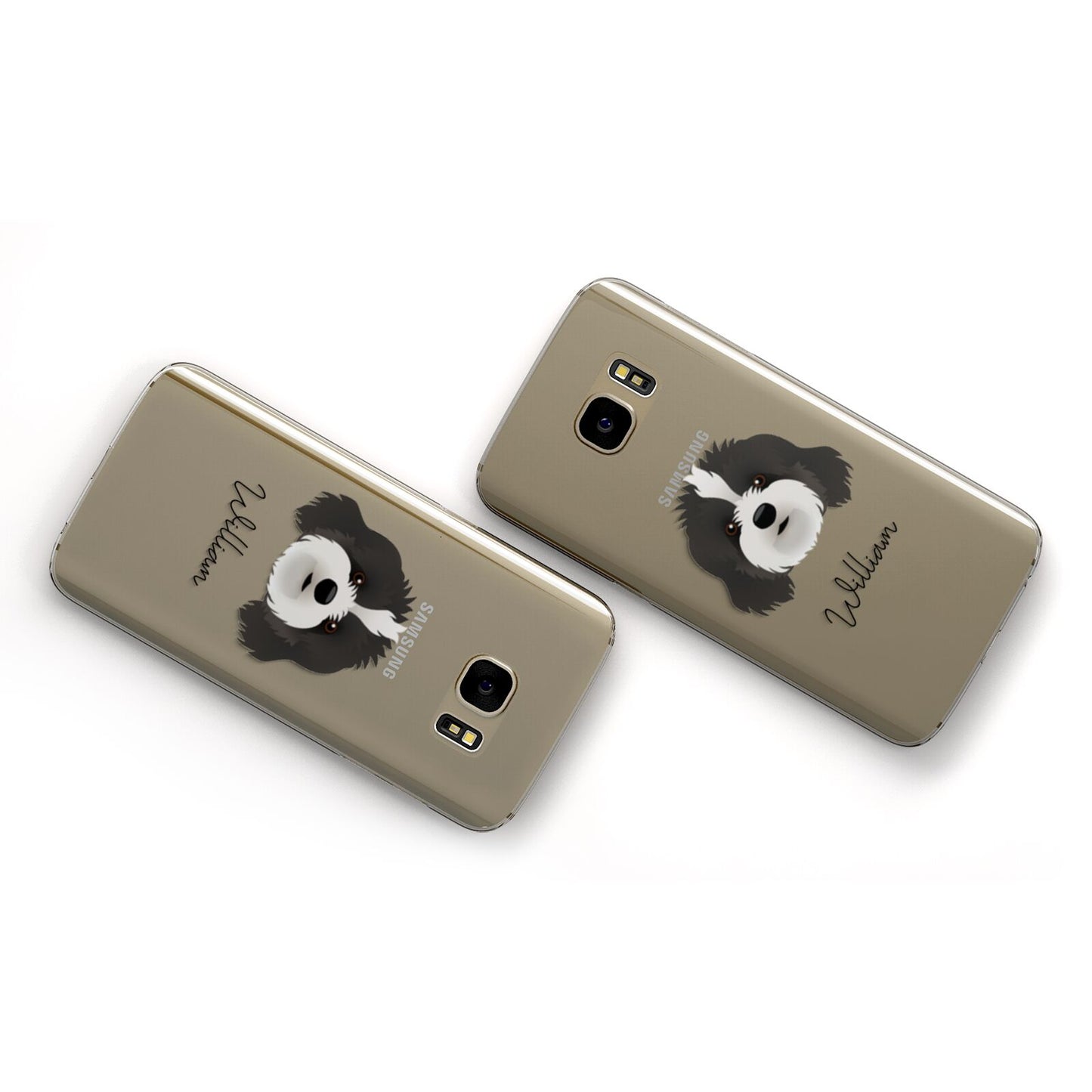 Cavapoo Personalised Samsung Galaxy Case Flat Overview