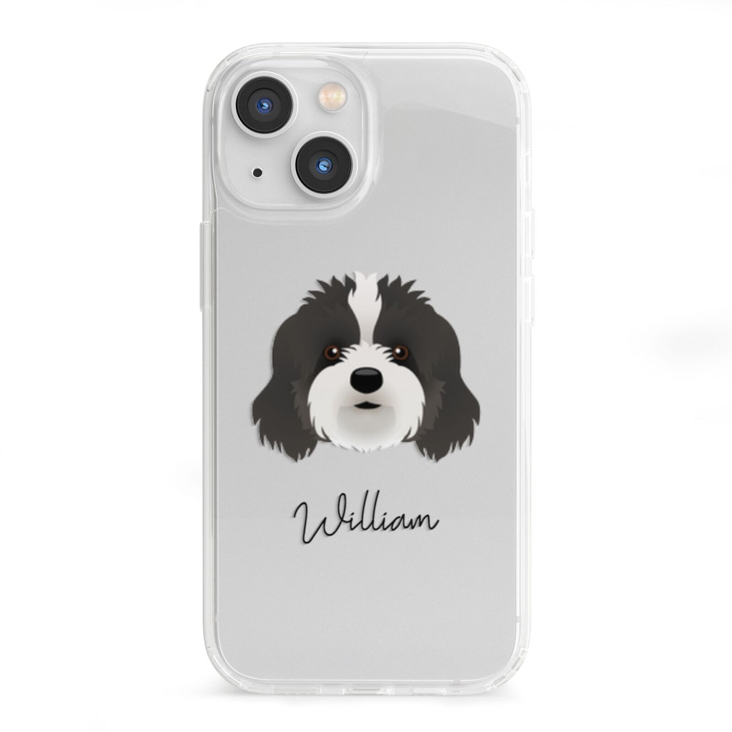 Cavapoo Personalised iPhone 13 Mini Clear Bumper Case
