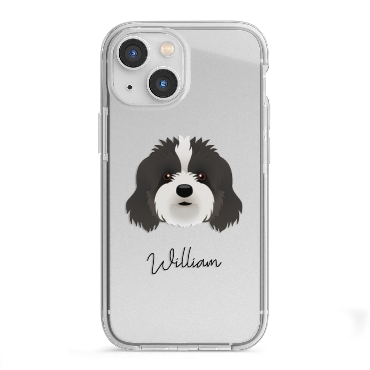 Cavapoo Personalised iPhone 13 Mini TPU Impact Case with White Edges