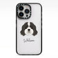 Cavapoo Personalised iPhone 13 Pro Black Impact Case on Silver phone