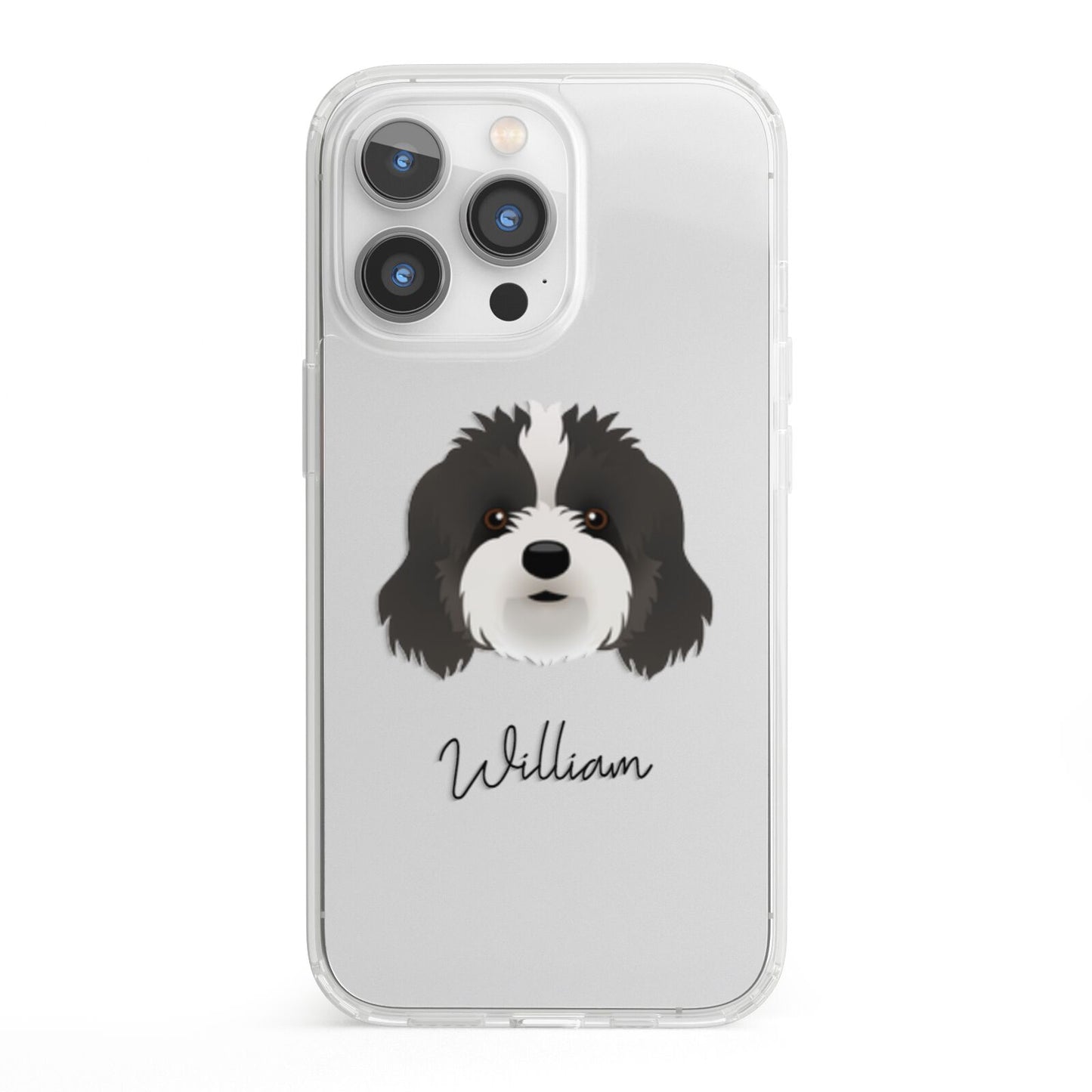 Cavapoo Personalised iPhone 13 Pro Clear Bumper Case