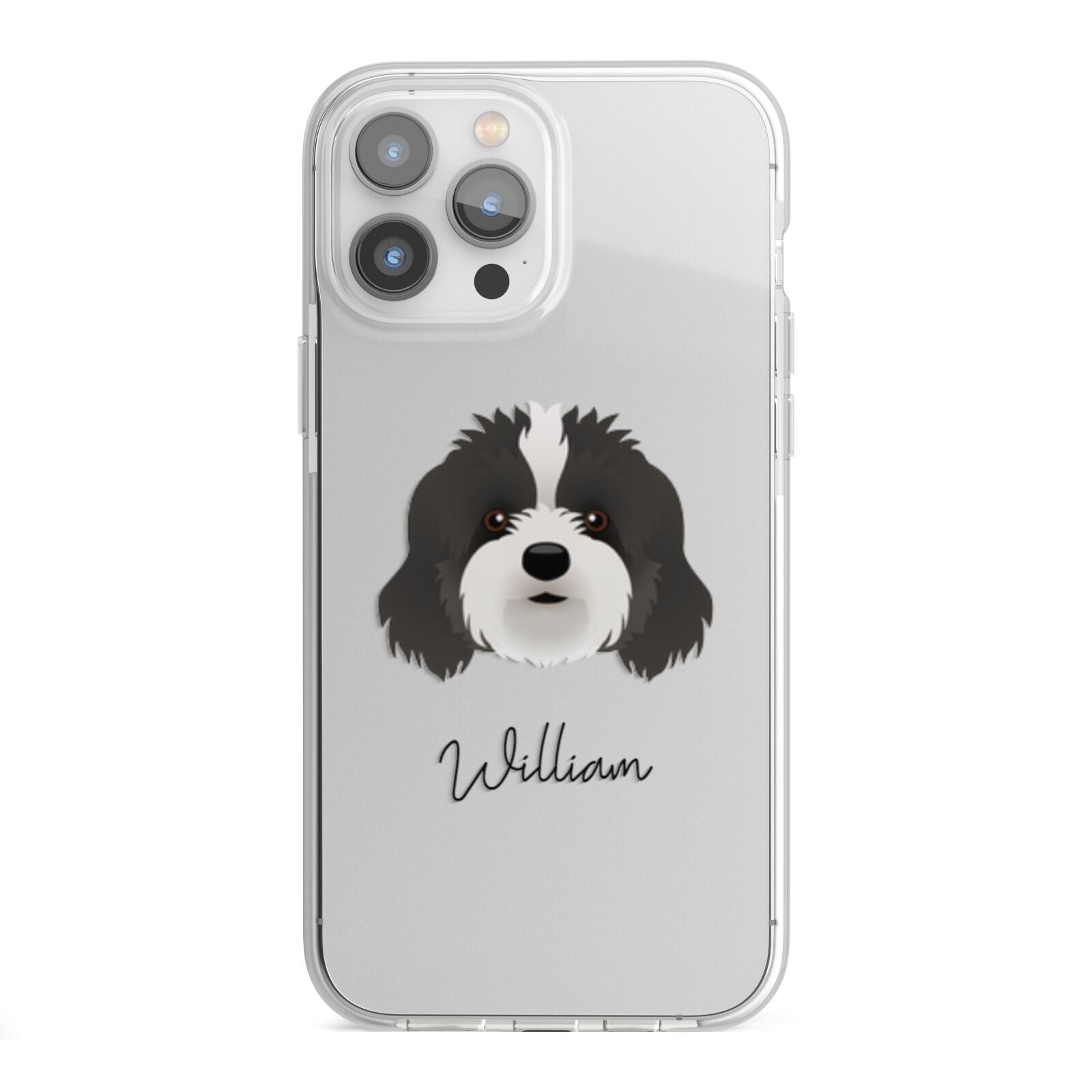 Cavapoo Personalised iPhone 13 Pro Max TPU Impact Case with White Edges