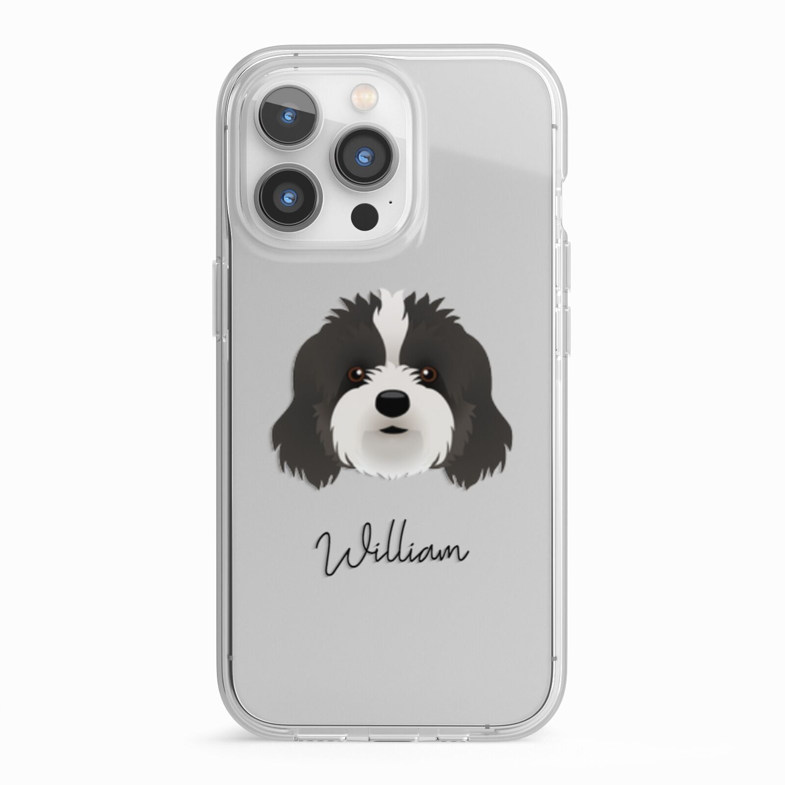 Cavapoo Personalised iPhone 13 Pro TPU Impact Case with White Edges