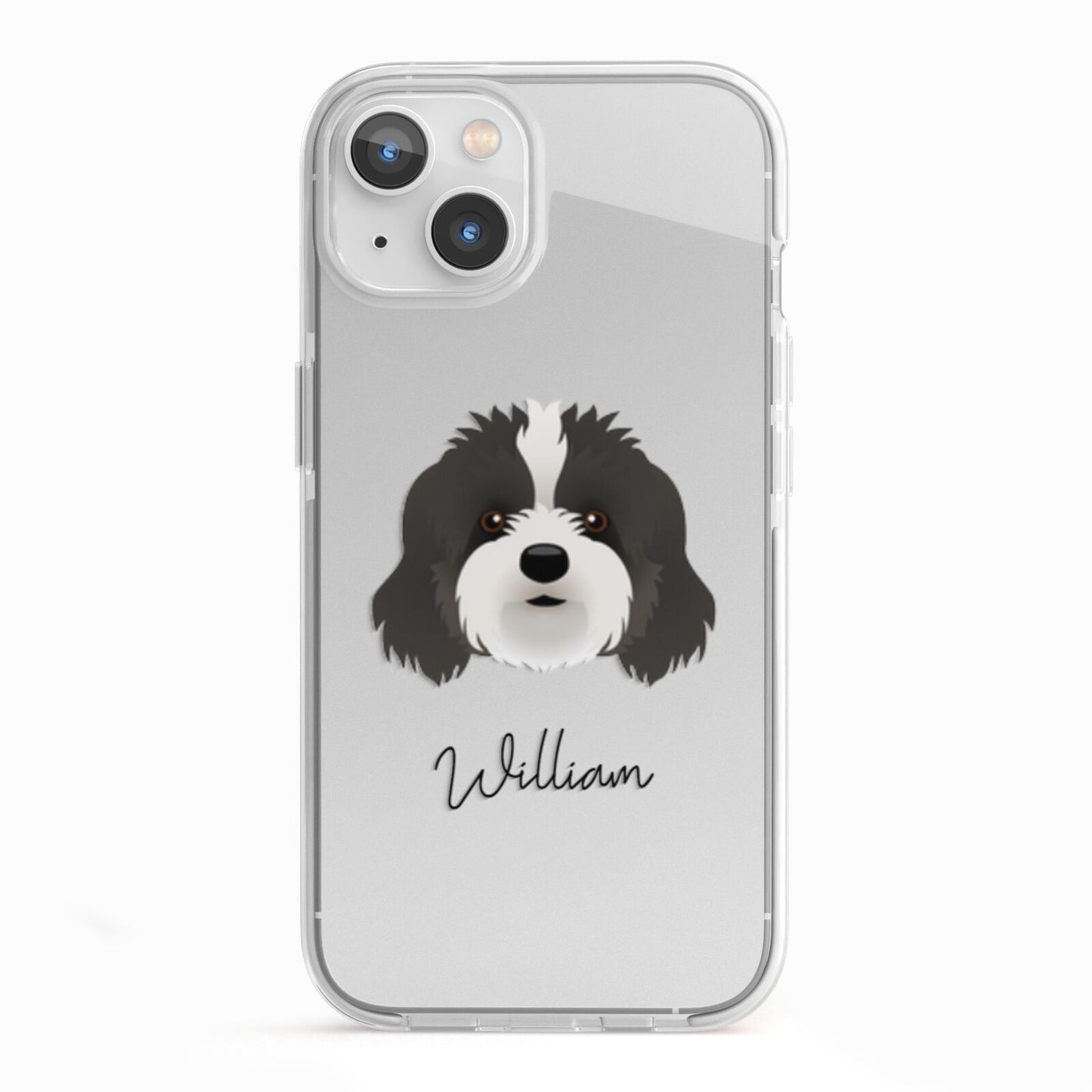 Cavapoo Personalised iPhone 13 TPU Impact Case with White Edges