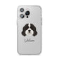 Cavapoo Personalised iPhone 14 Pro Max Clear Tough Case Silver