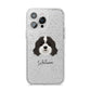 Cavapoo Personalised iPhone 14 Pro Max Glitter Tough Case Silver