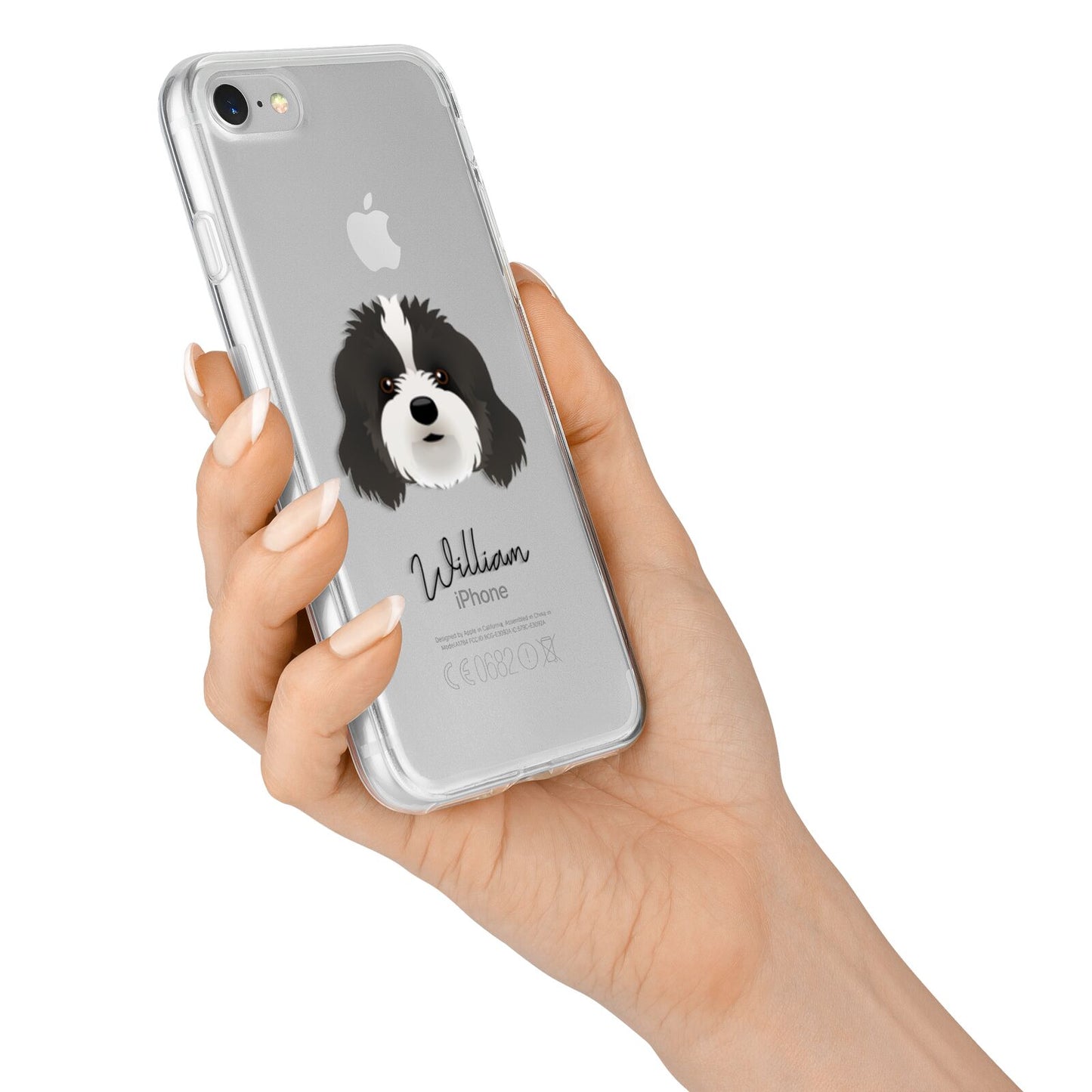Cavapoo Personalised iPhone 7 Bumper Case on Silver iPhone Alternative Image