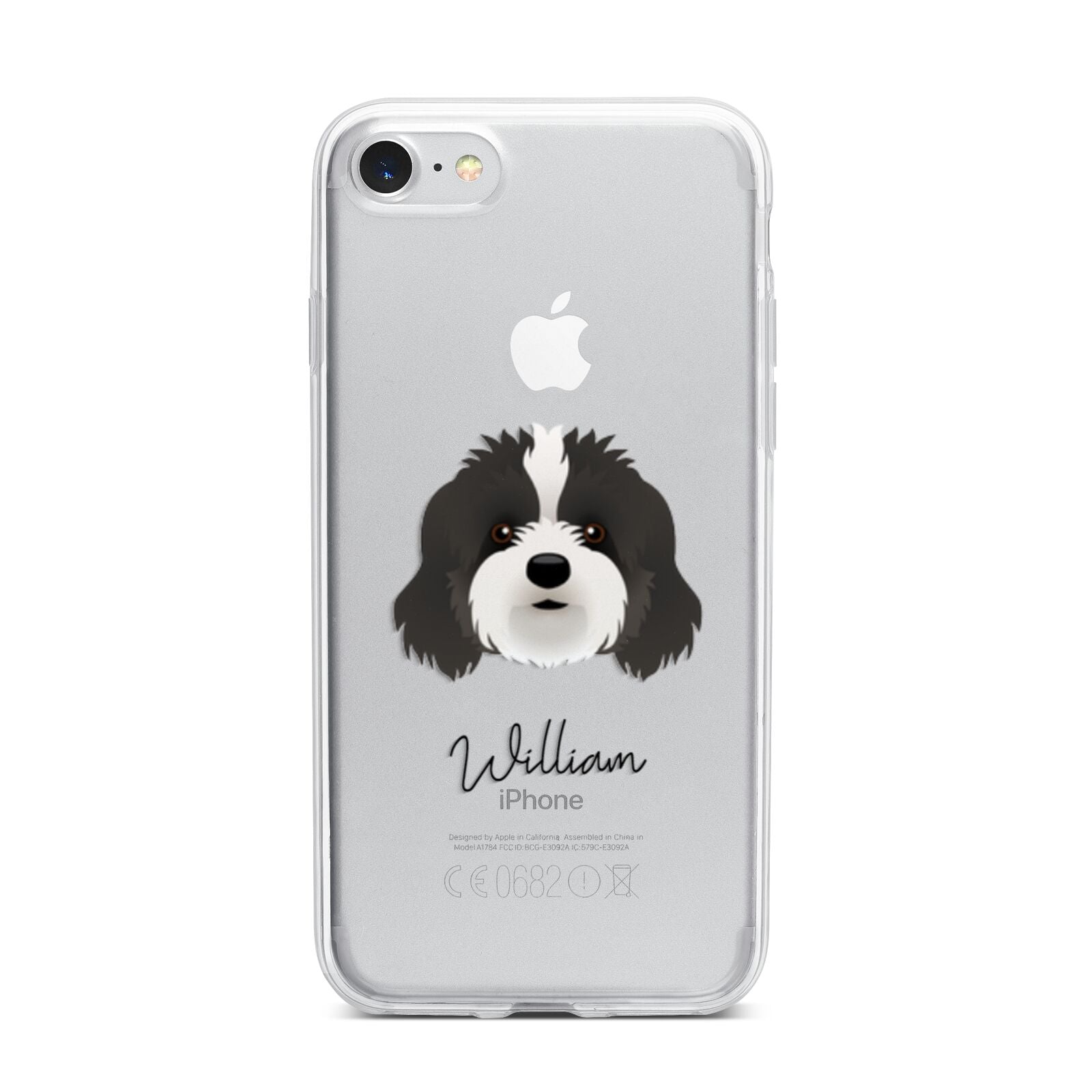 Cavapoo Personalised iPhone 7 Bumper Case on Silver iPhone