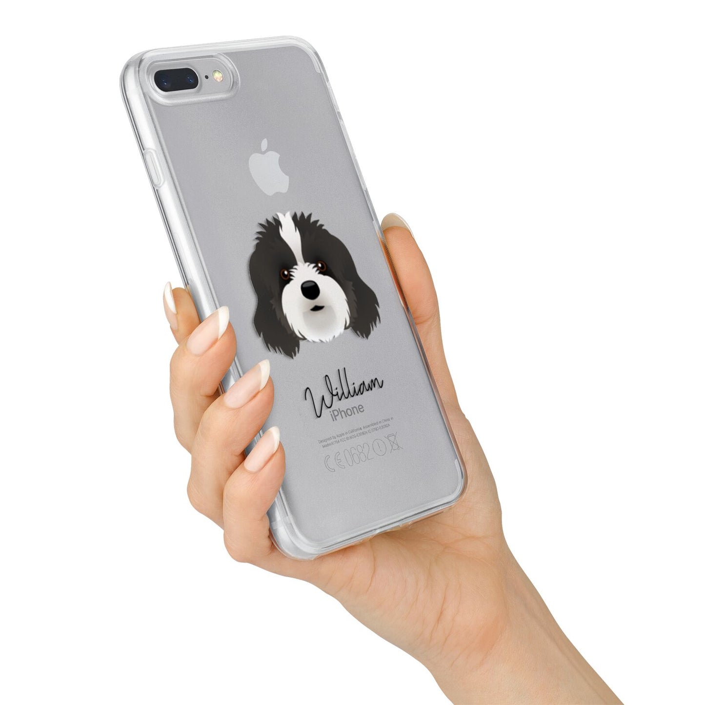 Cavapoo Personalised iPhone 7 Plus Bumper Case on Silver iPhone Alternative Image