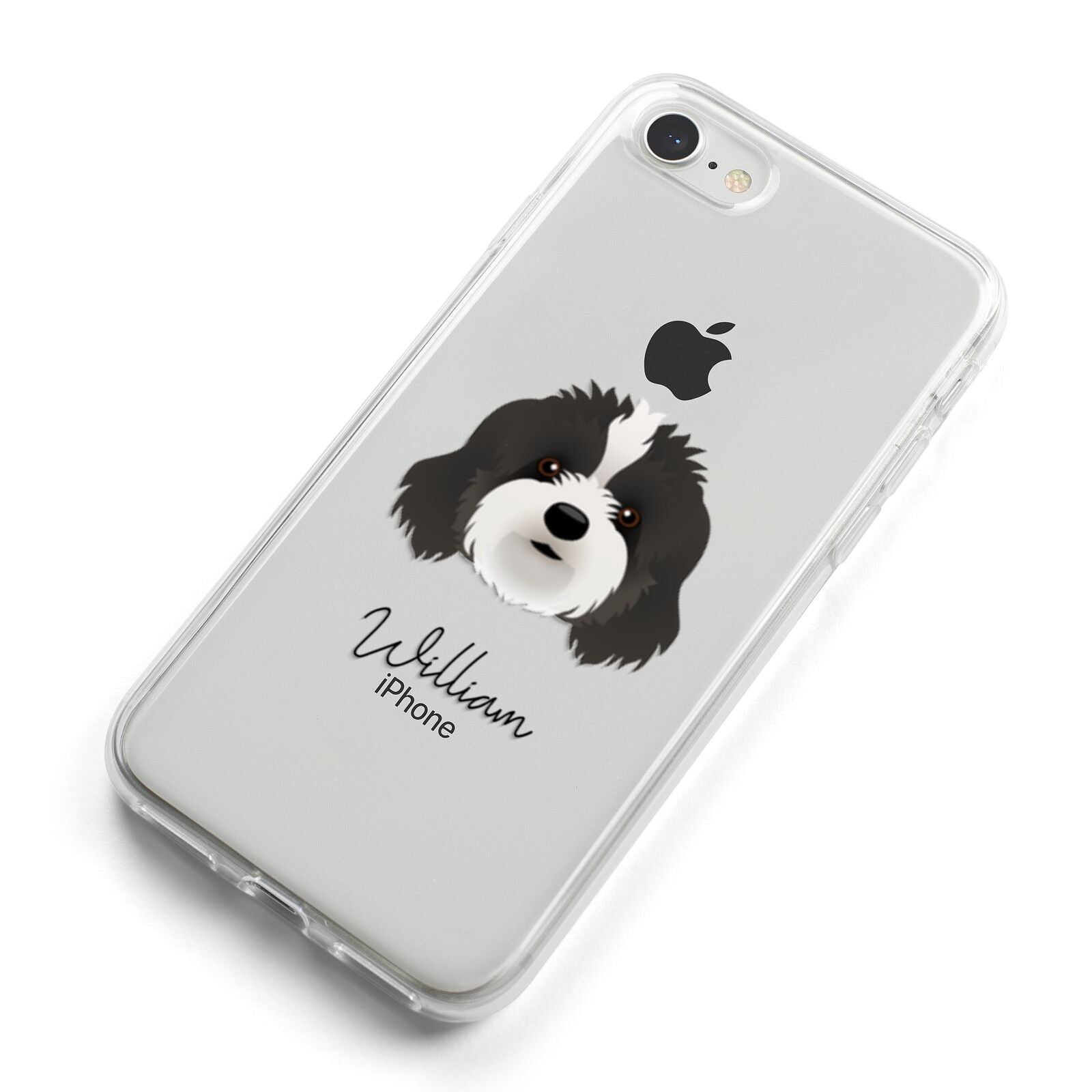 Cavapoo Personalised iPhone 8 Bumper Case on Silver iPhone Alternative Image