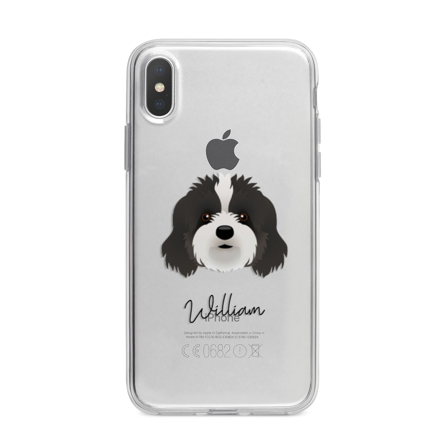 Cavapoo Personalised iPhone X Bumper Case on Silver iPhone Alternative Image 1