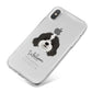 Cavapoo Personalised iPhone X Bumper Case on Silver iPhone
