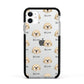 Cavapoochon Icon with Name Apple iPhone 11 in White with Black Impact Case