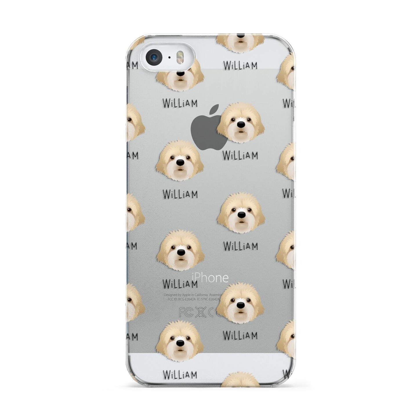 Cavapoochon Icon with Name Apple iPhone 5 Case