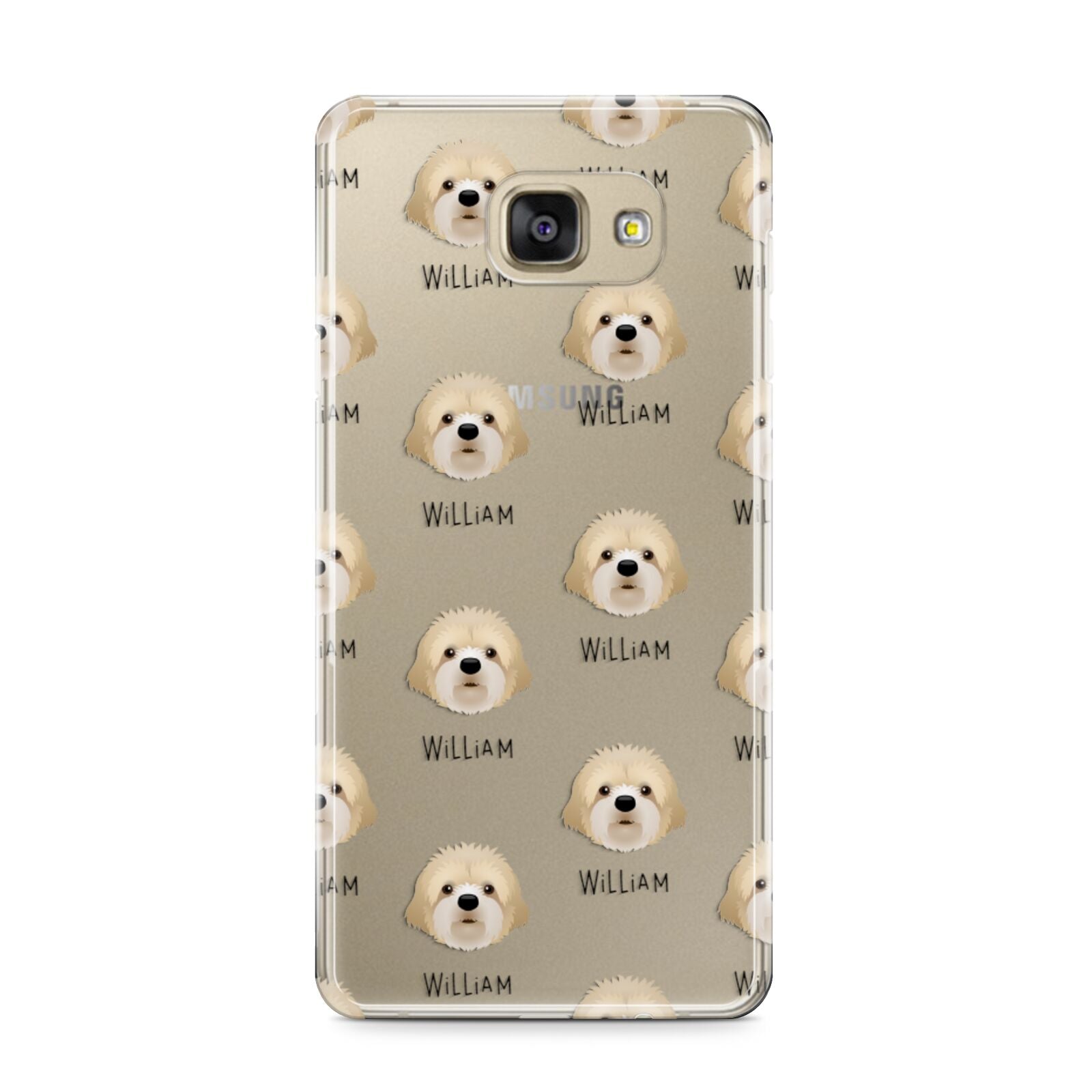 Cavapoochon Icon with Name Samsung Galaxy A9 2016 Case on gold phone