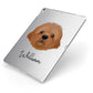 Cavapoochon Personalised Apple iPad Case on Silver iPad Side View