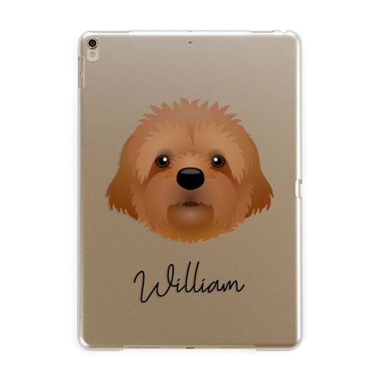 Cavapoochon Personalised Apple iPad Gold Case