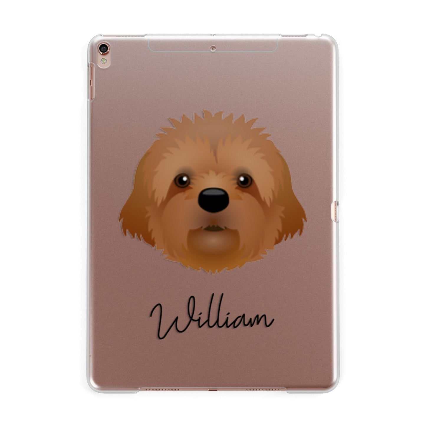 Cavapoochon Personalised Apple iPad Rose Gold Case
