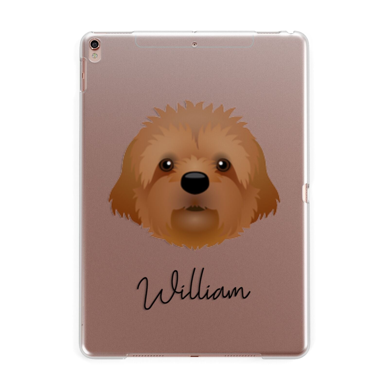 Cavapoochon Personalised Apple iPad Rose Gold Case