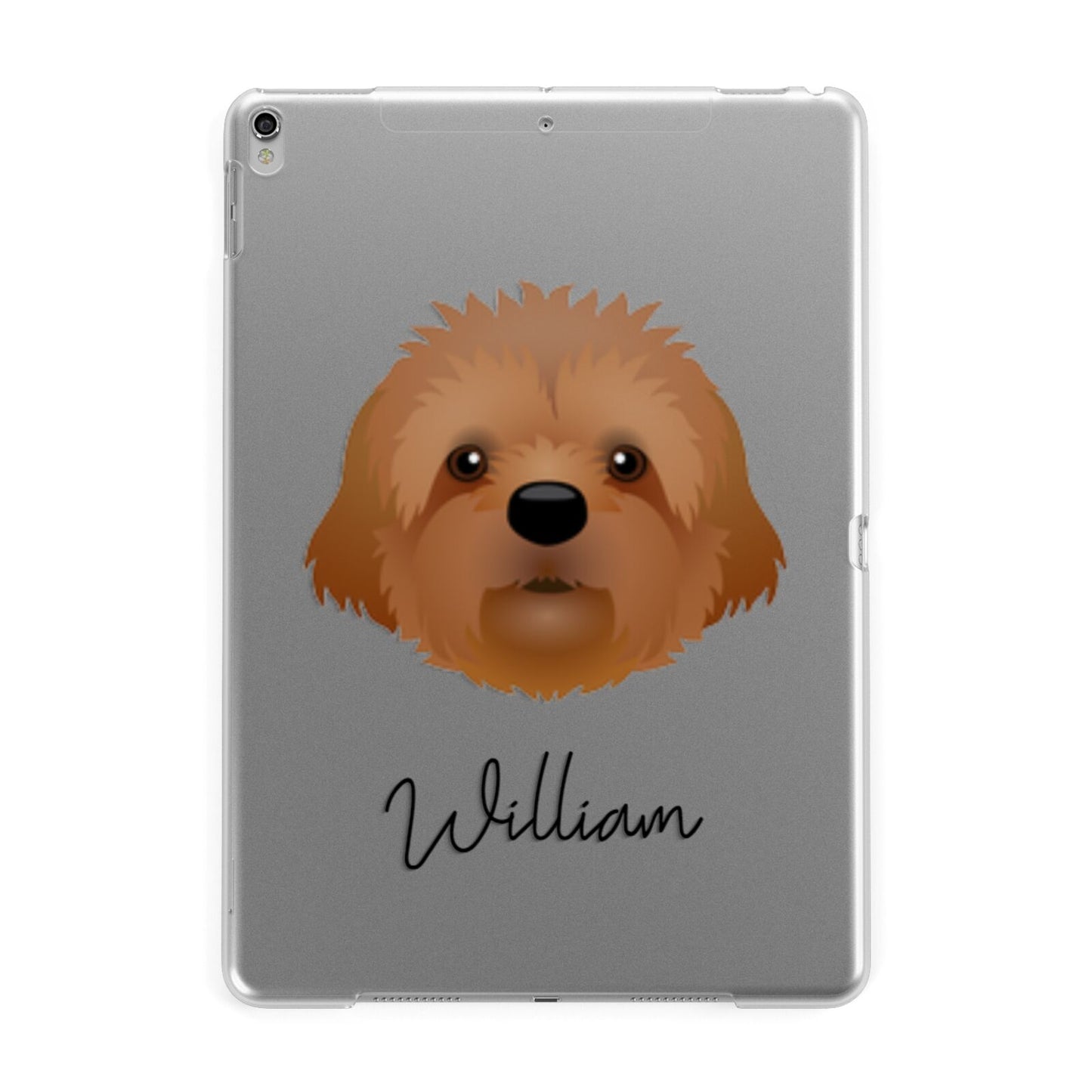 Cavapoochon Personalised Apple iPad Silver Case