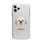 Cavapoochon Personalised Apple iPhone 11 Pro in Silver with Bumper Case