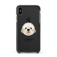 Cavapoochon Personalised Apple iPhone Xs Max Impact Case Black Edge on Black Phone