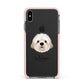 Cavapoochon Personalised Apple iPhone Xs Max Impact Case Pink Edge on Black Phone