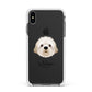 Cavapoochon Personalised Apple iPhone Xs Max Impact Case White Edge on Black Phone