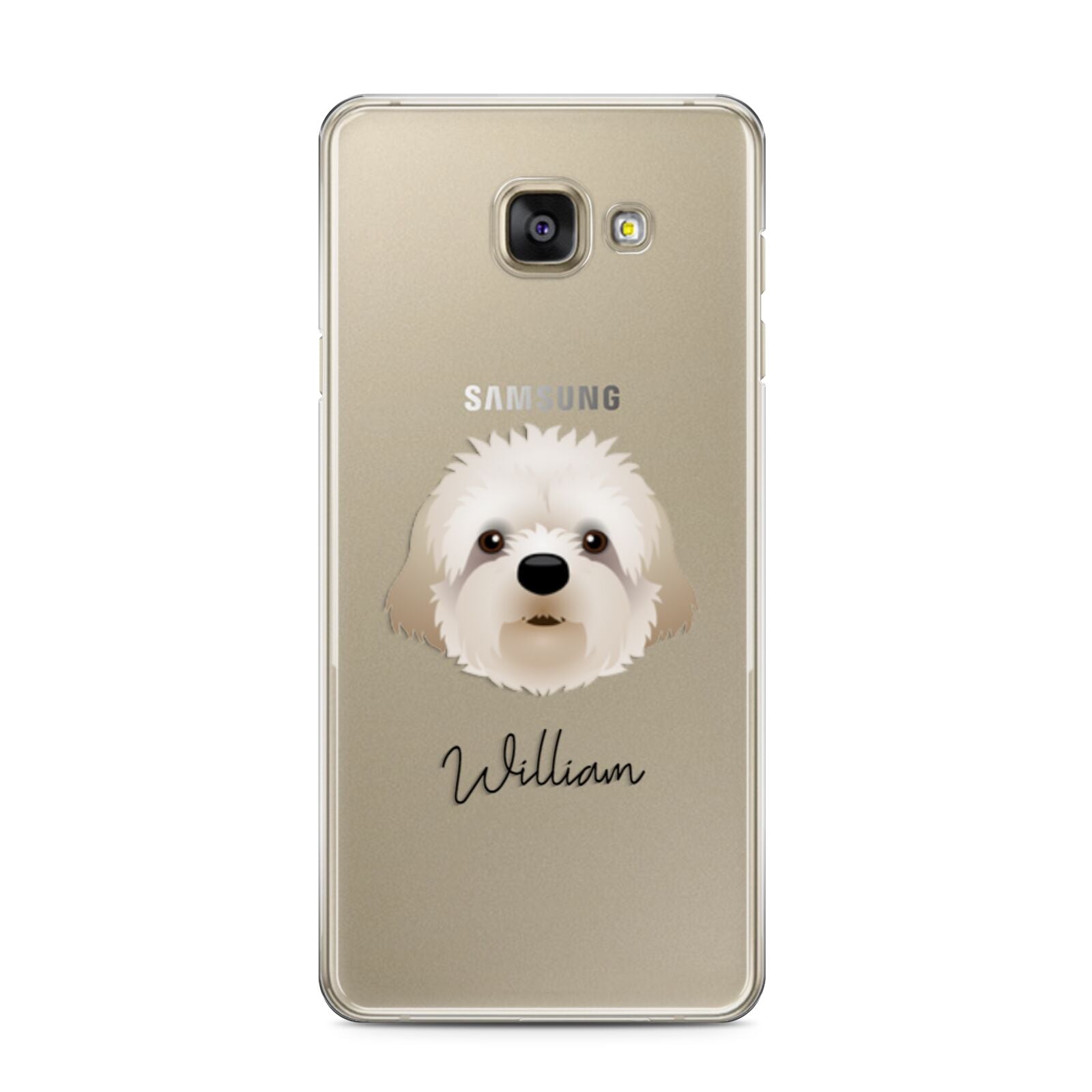 Cavapoochon Personalised Samsung Galaxy A3 2016 Case on gold phone