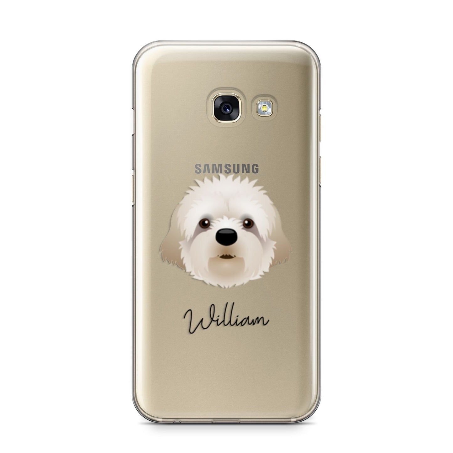 Cavapoochon Personalised Samsung Galaxy A3 2017 Case on gold phone