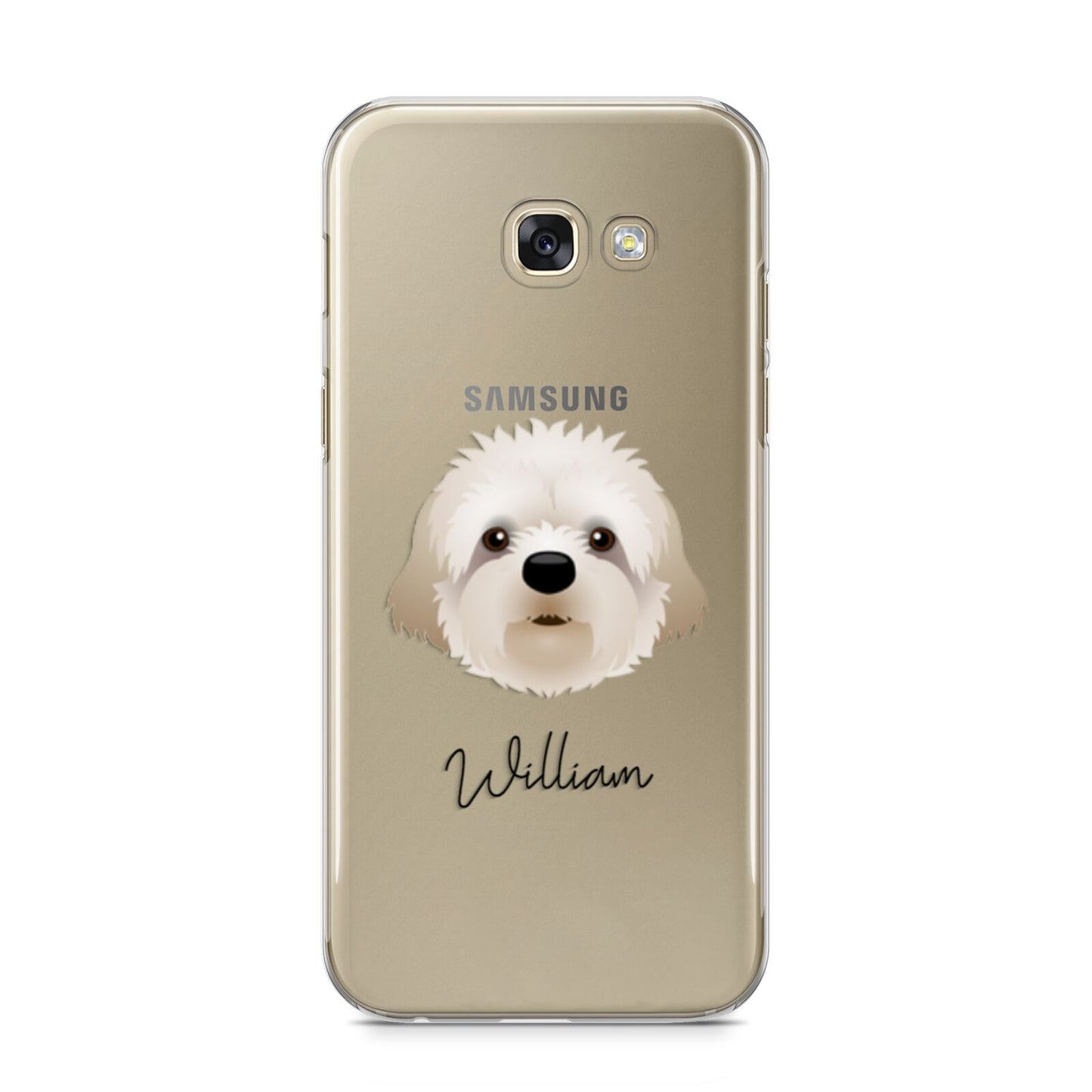 Cavapoochon Personalised Samsung Galaxy A5 2017 Case on gold phone
